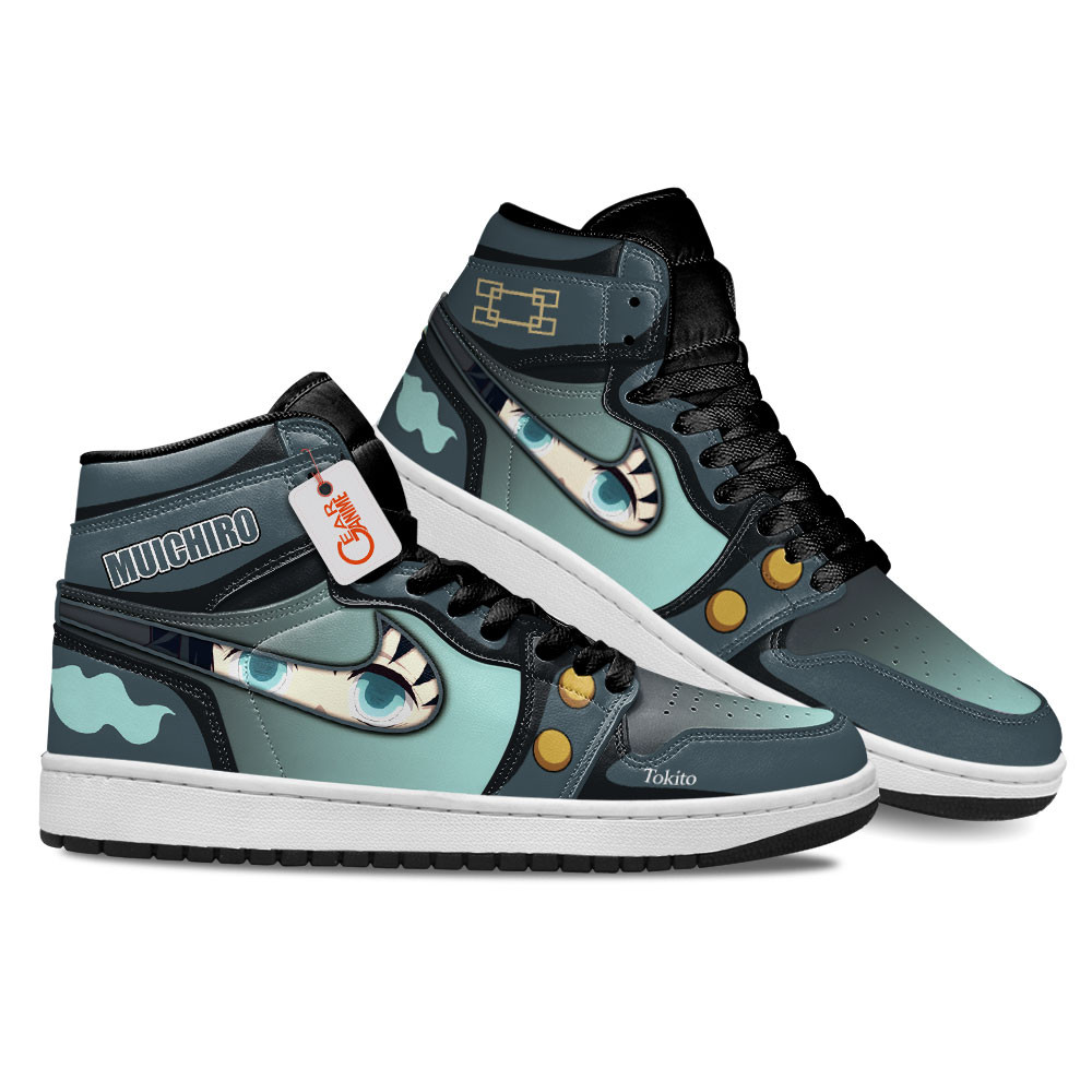 Muichiro Tokito Custom Anime High-Top Leather Sneakers Mist Hashira