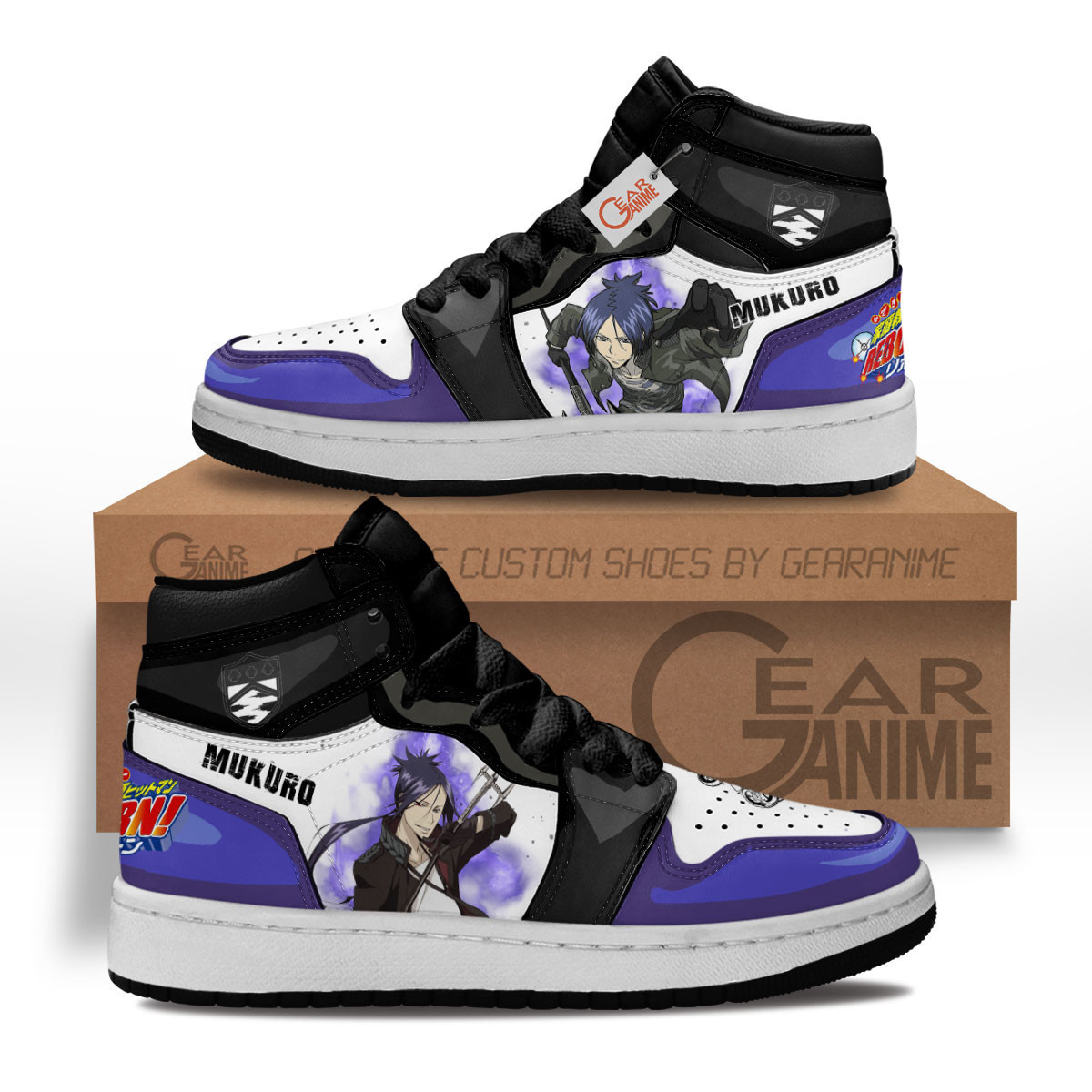 Mukuro Rokudo Custom Anime Kids High-Top Leather Sneakers