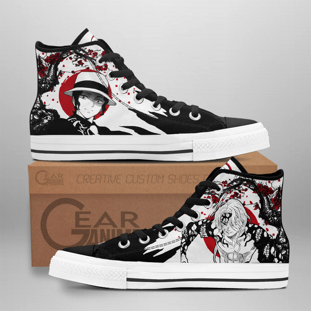 Muzan Kibutsuji Custom Anime High-Top Canvas Shoes