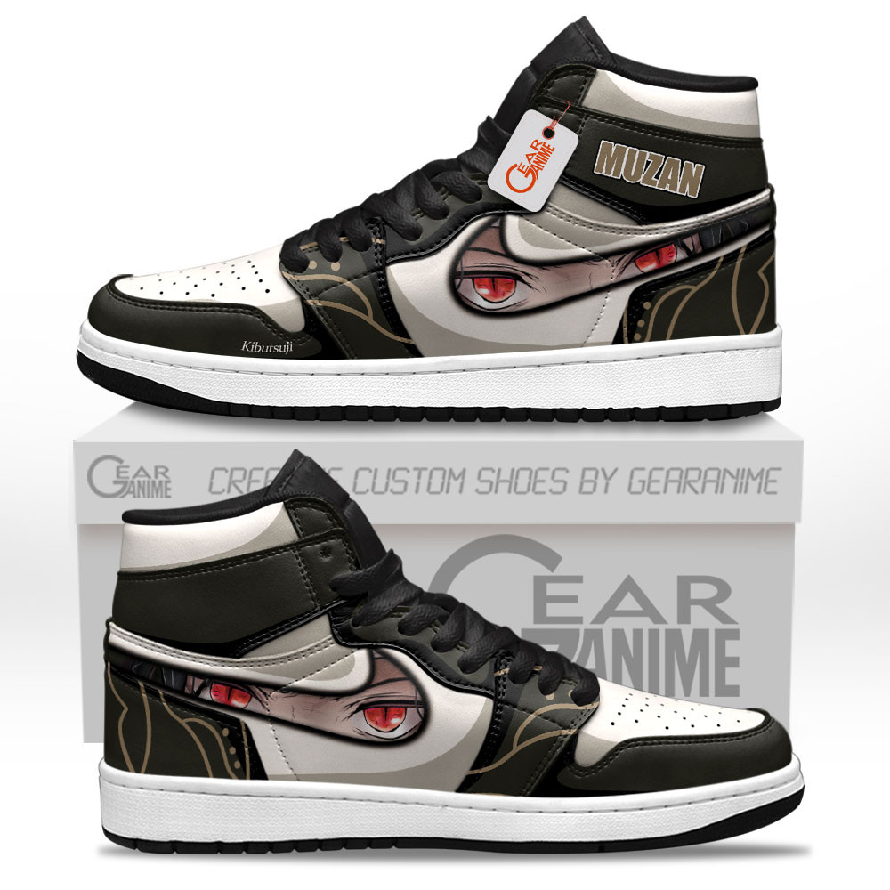 Muzan Kibutsuji High-Top Leather Sneakers Custom Name