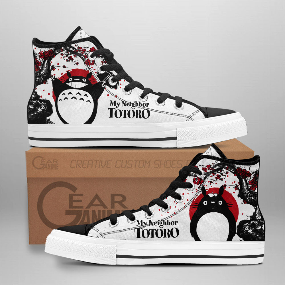 My Neighbor Totoro Custom Anime High-Top Canvas Shoes NTT060
