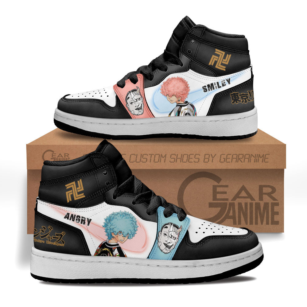 Nahoya and Souya Kawata Custom Anime Kids High-Top Leather Sneakers MV2102
