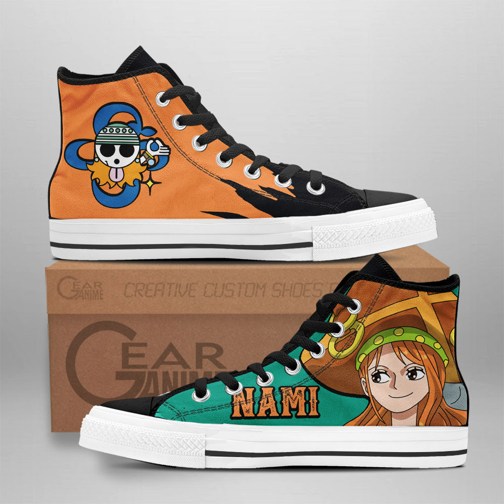 Nami Custom Anime High-Top Canvas Shoes Film Red Edition