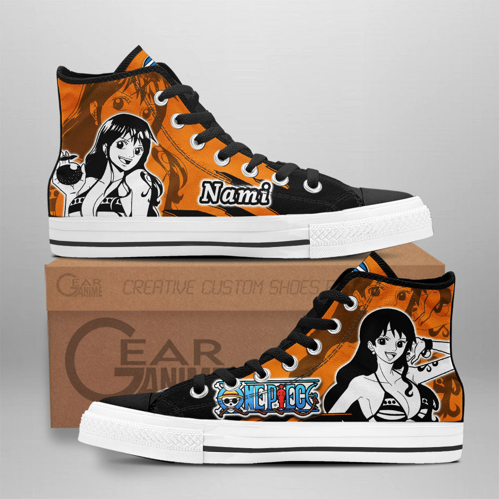 Nami Custom Anime High-Top Canvas Shoes