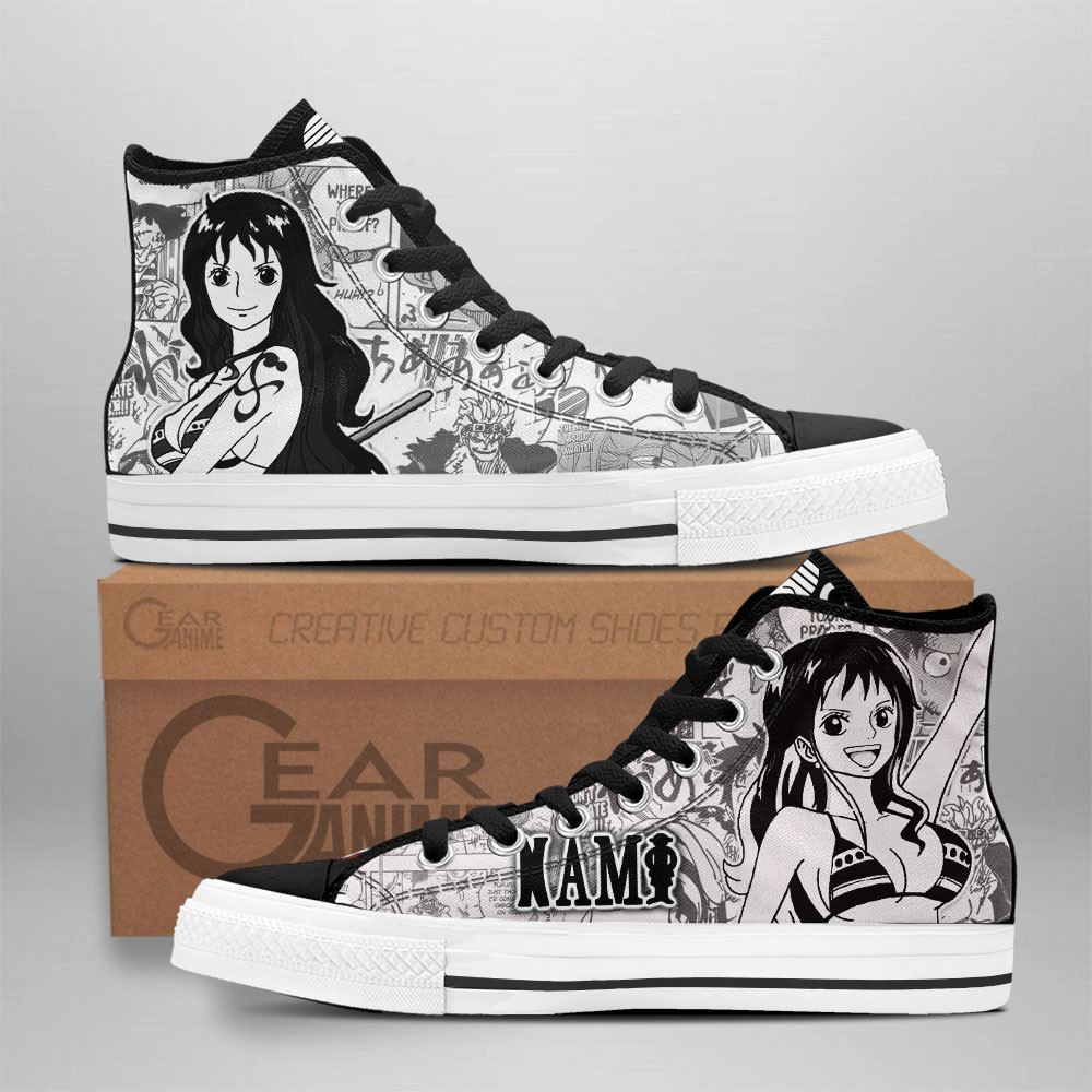 Nami Custom Anime High-Top Canvas Shoes