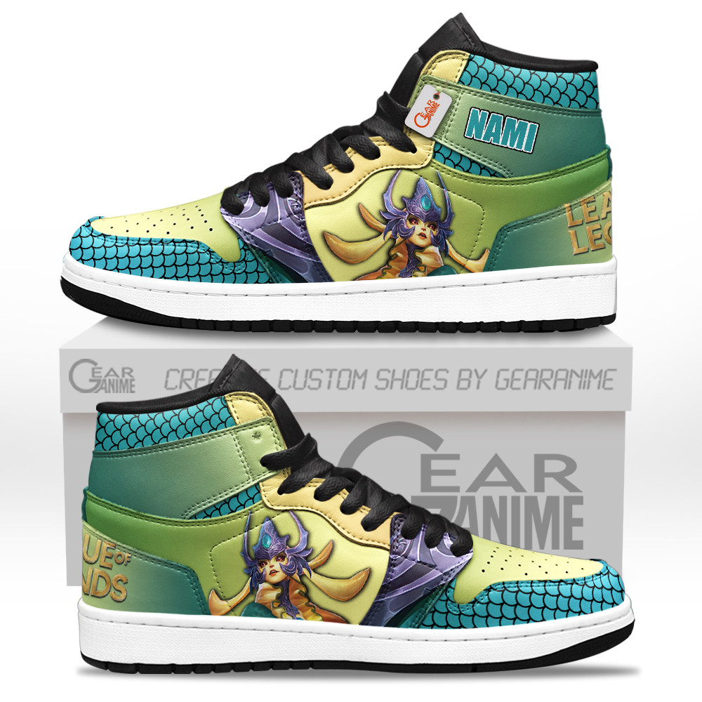 Nami Custom Gaming High-Top Leather Sneakers LOL Custom Name