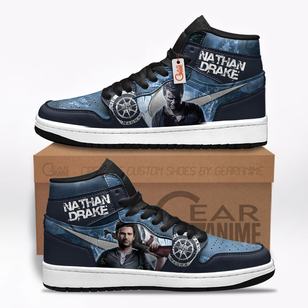 Nathan Drake Custom Gaming High-Top Leather Sneakers