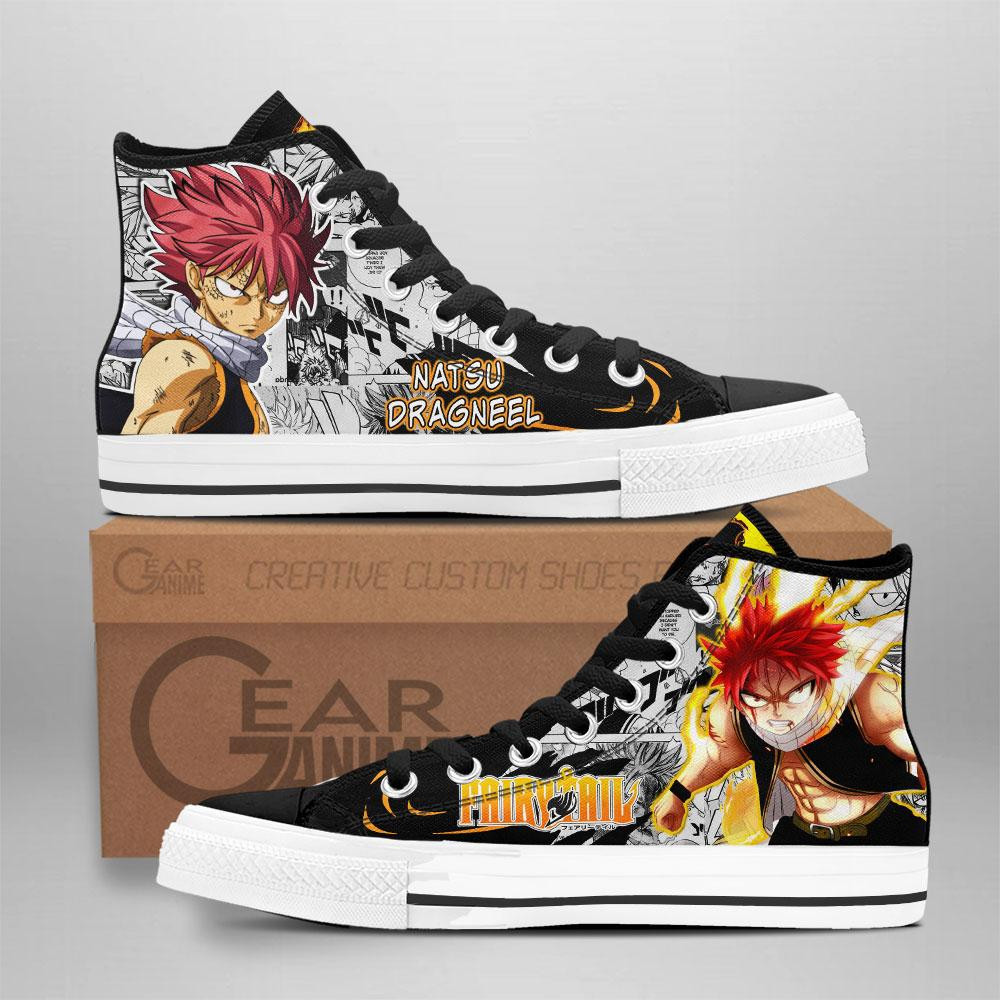 Natsu Dragneel Custom Anime High-Top Canvas Shoes NTT041