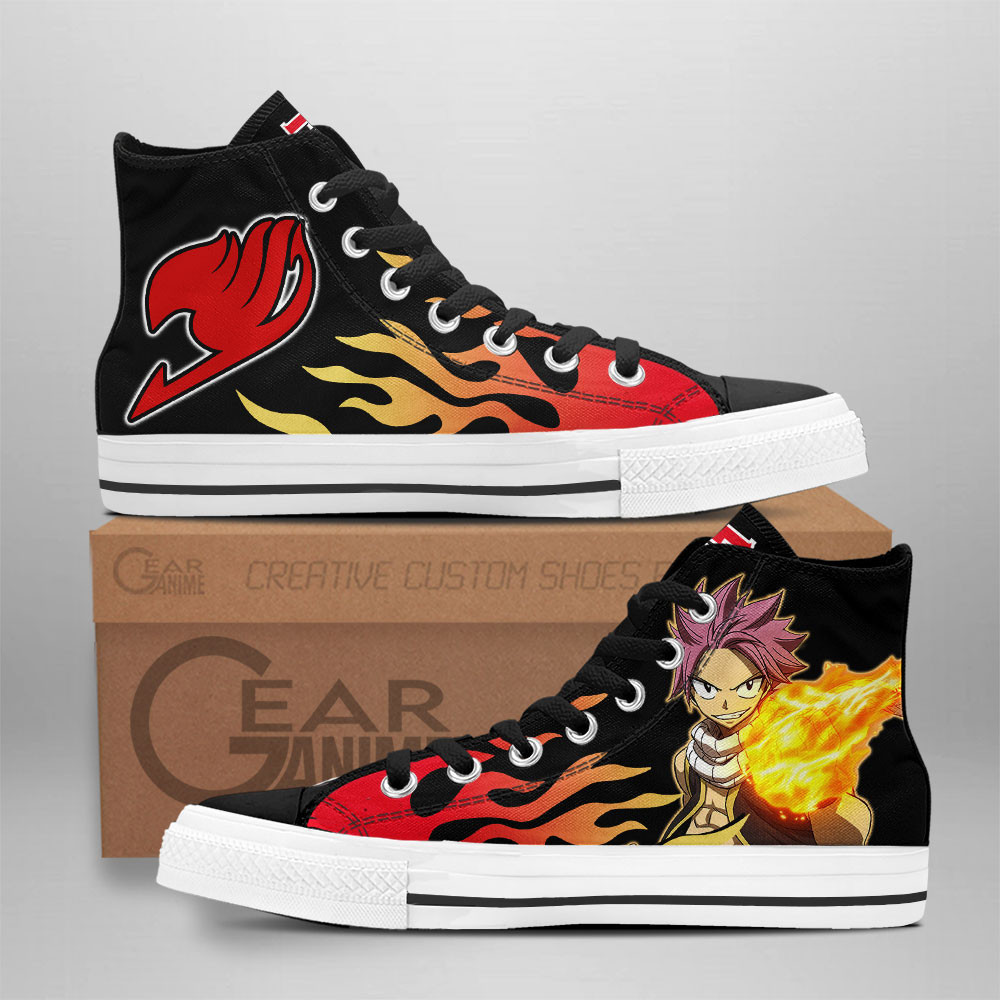Natsu Dragneel Custom Anime High-Top Canvas Shoes NTT090