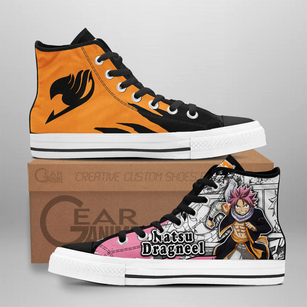 Natsu Dragneel Custom Anime High-Top Canvas Shoes NTT291