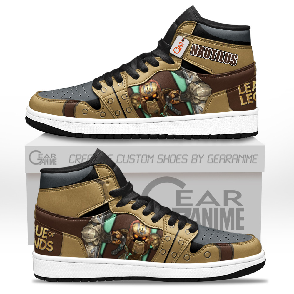 Nautilus Custom Gaming High-Top Leather Sneakers LOL Custom Name