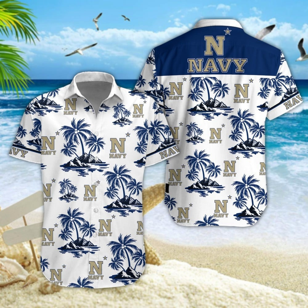Navy Midshipmen Football Hawaiian Sports Aloha Shirt Gifts For Ocean Lovers