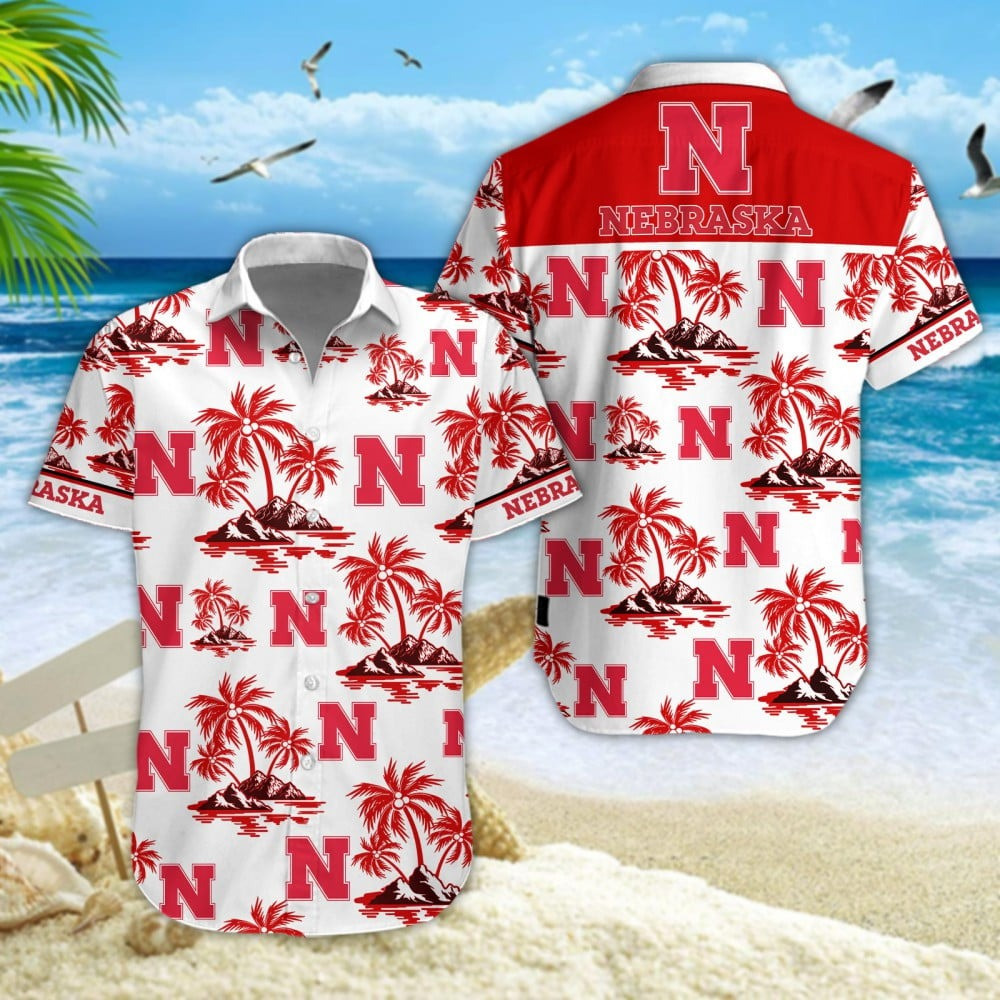 Nebraska Cornhuskers Football Hawaiian College Football Hawaiian Apparel Gift For Dad