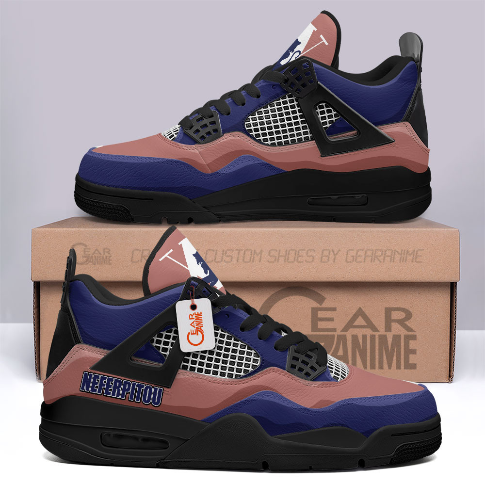 Neferpitou Retro 4 Leather Sneakers Custom Name