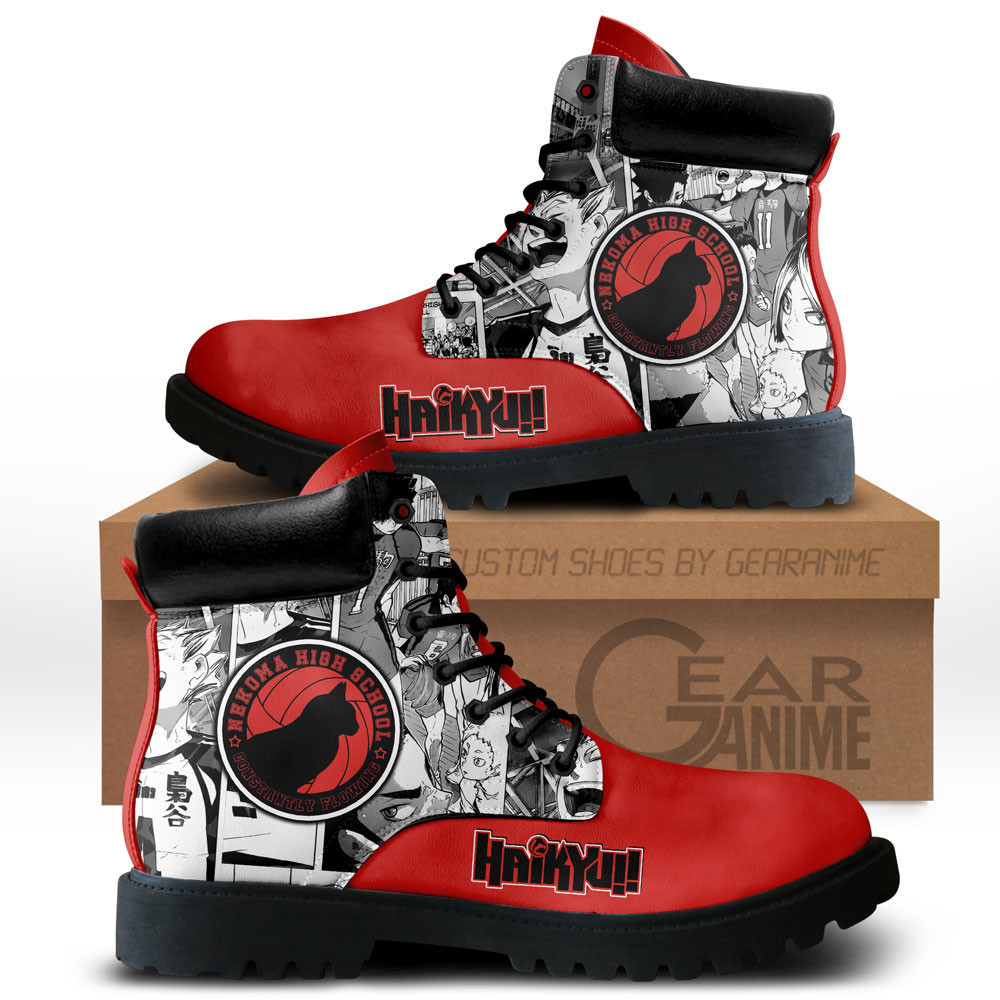Nekoma Custom Anime Combat Boots NTT111