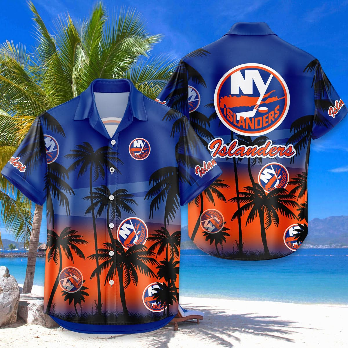 New York Islanders Hawaiian Shirt Mens NHL Gear Gift for Islanders Fans