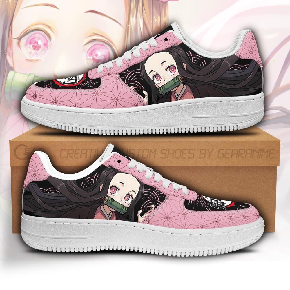 Nezuko Kamado Custom Anime Low-Top Leather Sneakers