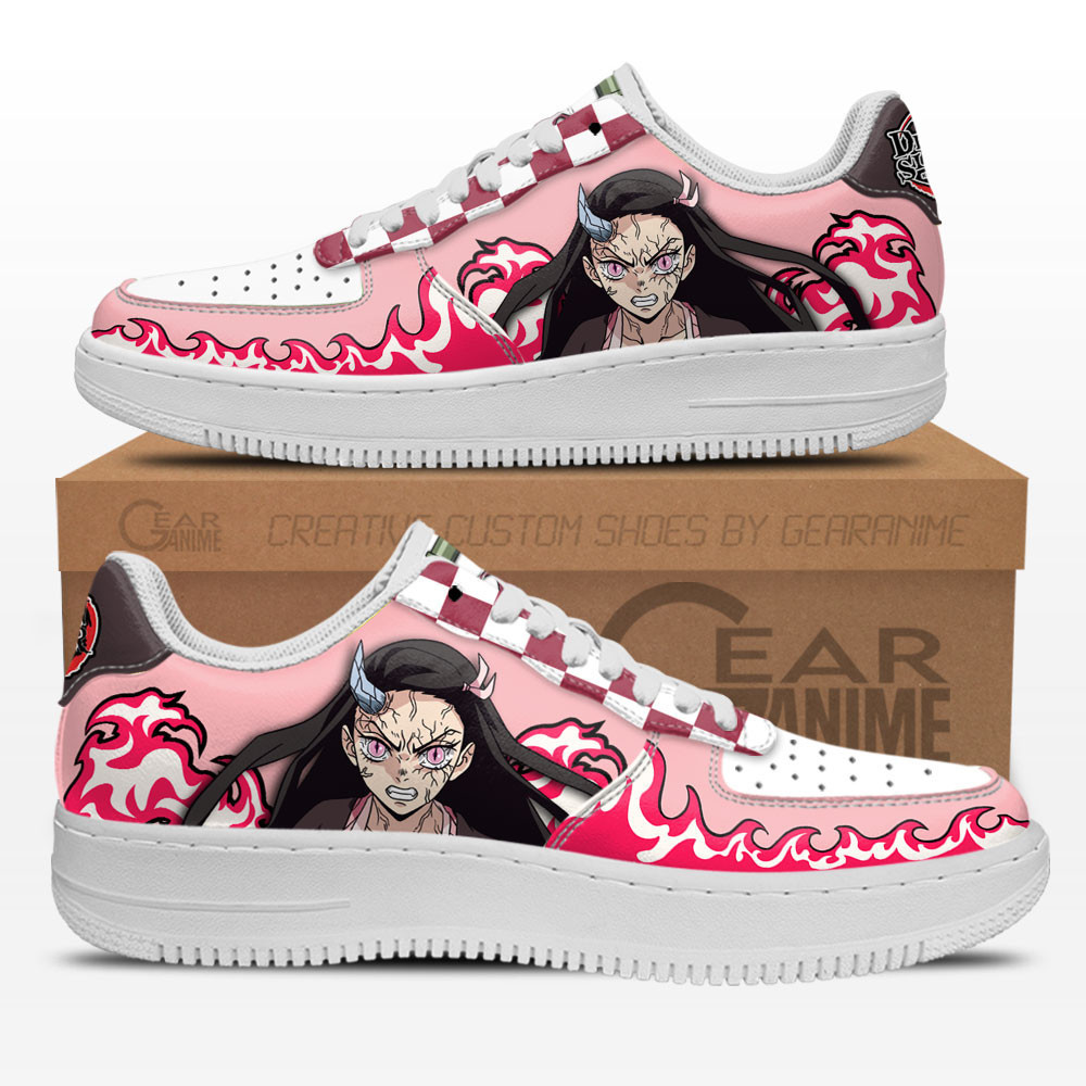 Nezuko Kamado Full Demon Form Custom Anime Low-Top Leather Sneakers