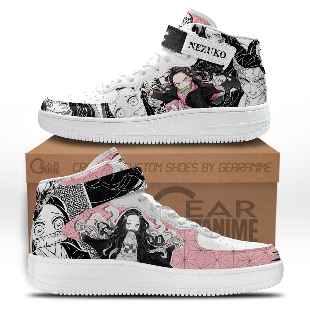 Nezuko Mid Force Shoes Demon Slayer Anime Sneakers