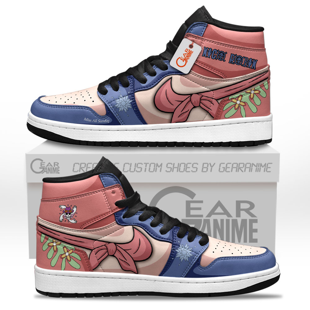 Nico Robin High-Top Leather Sneakers Custom Name