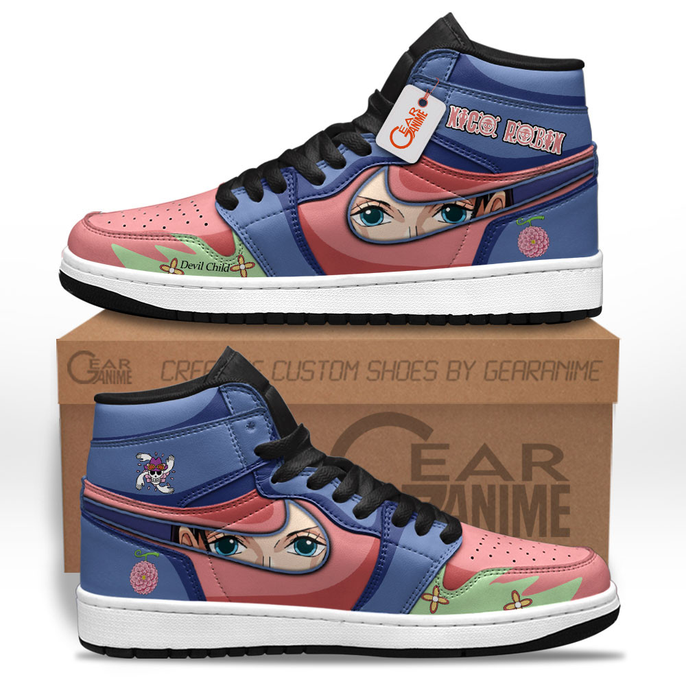 Nico Robin High-Top Leather Sneakers Custom Name