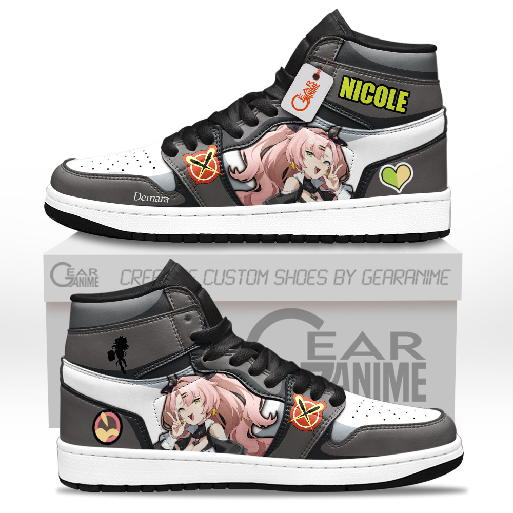Nicole Demara Custom Gaming High-Top Leather Sneakers Zenless Zone Zero Custom Shoes
