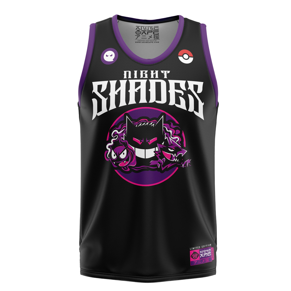 Night Shades Ghost Type Pokemon Basketball Jersey