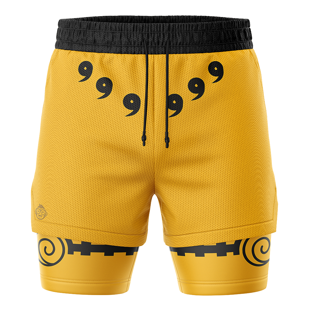 Nine-Tail Chakra Mode Shippuden 2-in-1 Performance Shorts