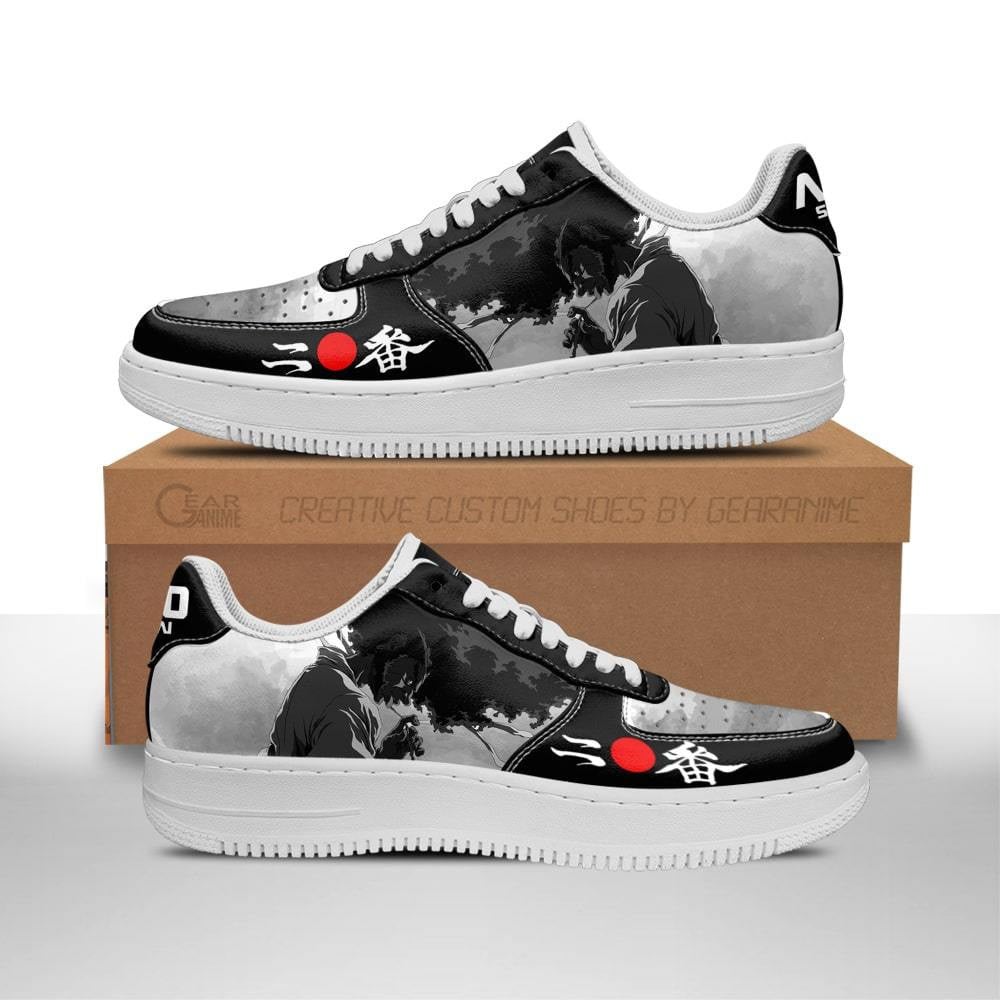 Ninja Ninja Custom Anime Low-Top Leather Sneakers