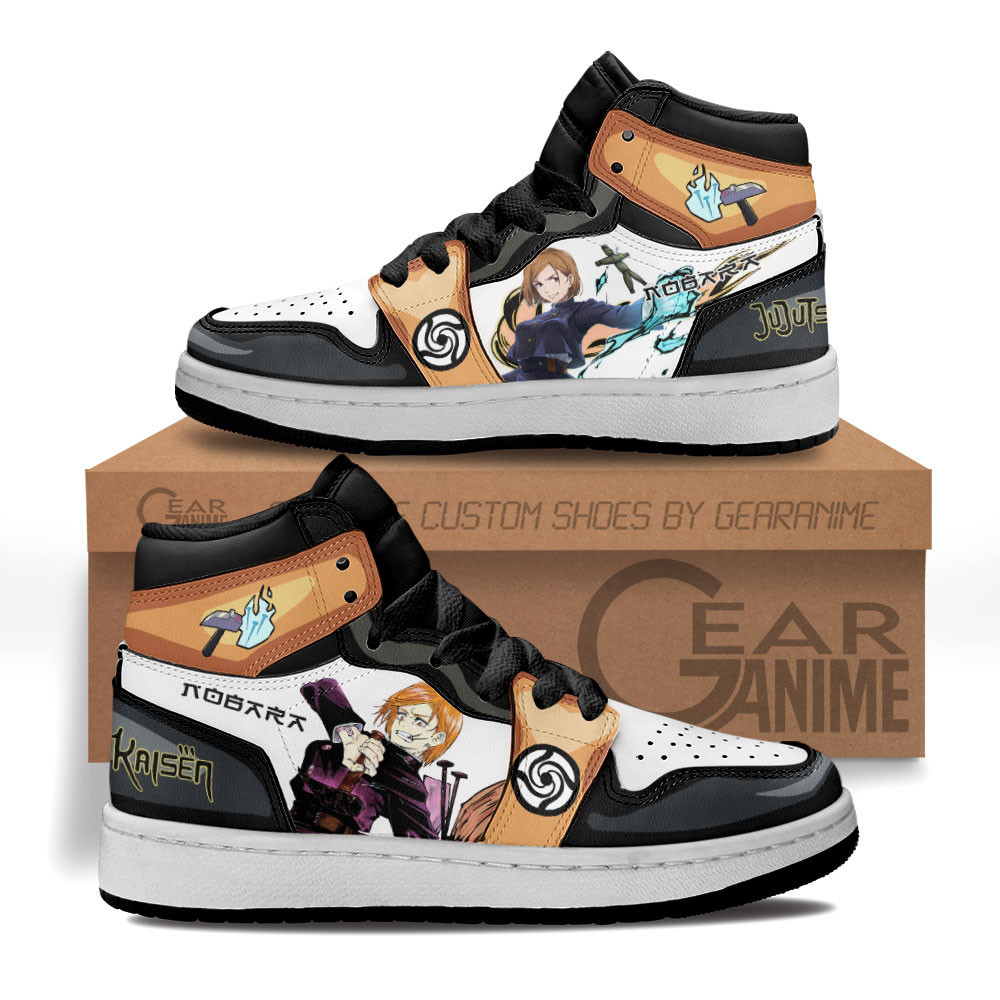 Nobara Kugisaki Custom Anime Kids High-Top Leather Sneakers