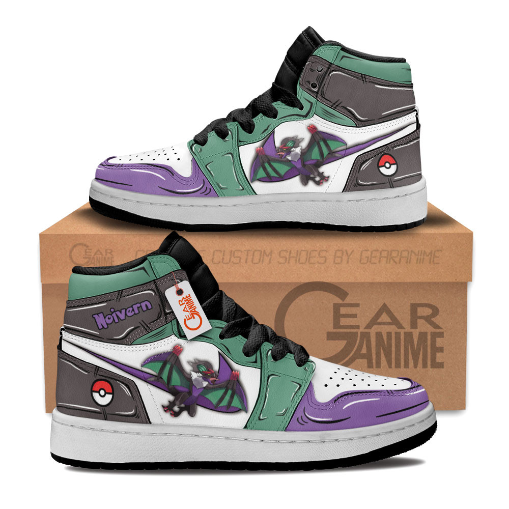 Noivern Custom Anime Kids High-Top Leather Sneakers Personalized