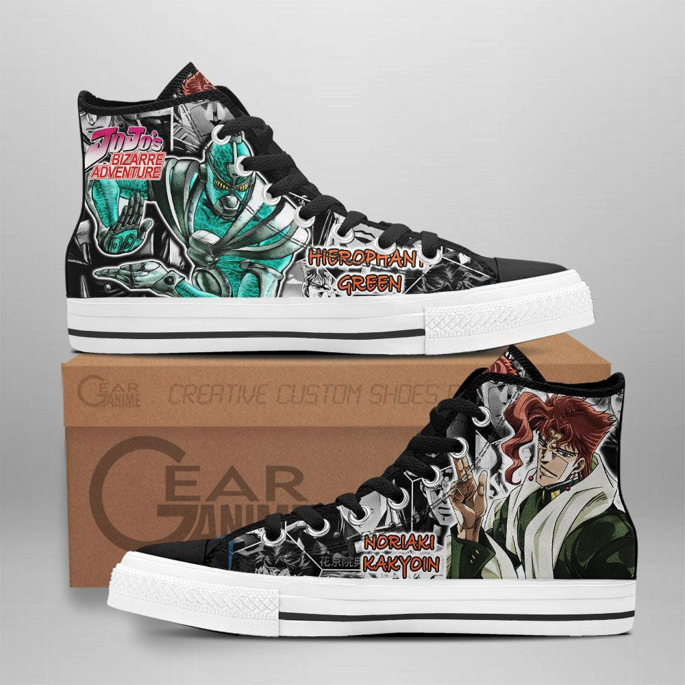 Noriaki Kakyoin Custom Anime High-Top Canvas Shoes NTT111