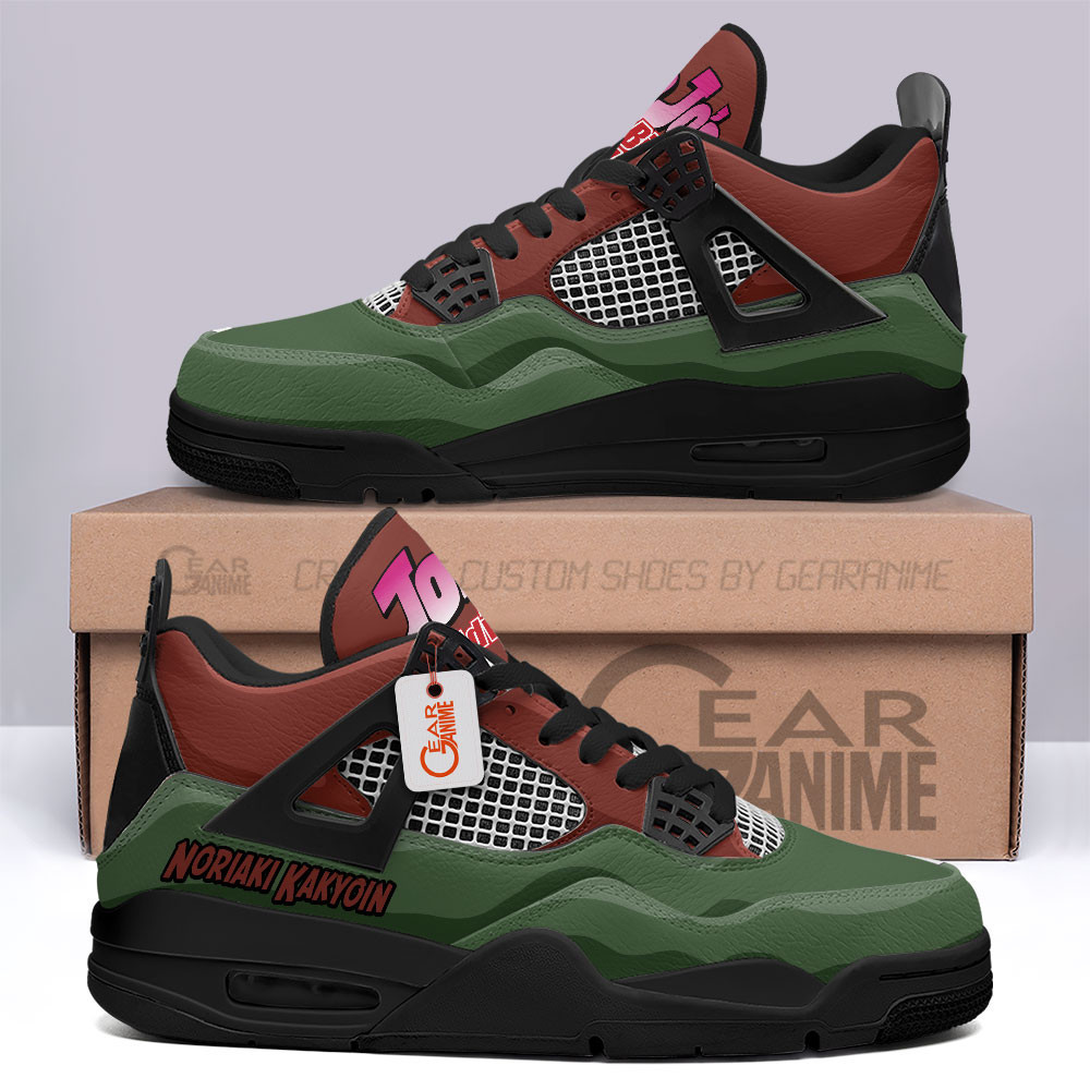 Noriaki Kakyoin Retro 4 Leather Sneakers Custom Name