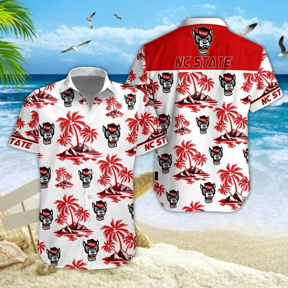 North Carolina State Wolfpack Football Hawaiian Game Day Apparel Gift For Boyfriend