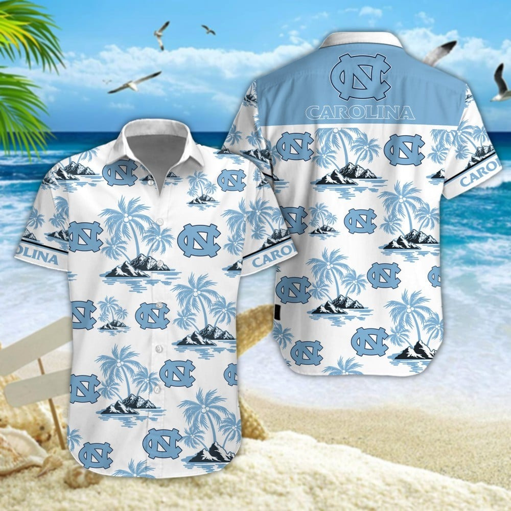 North Carolina Tar Heels Football Hawaiian Tropical Game Day Apparel Gift For Grandpa