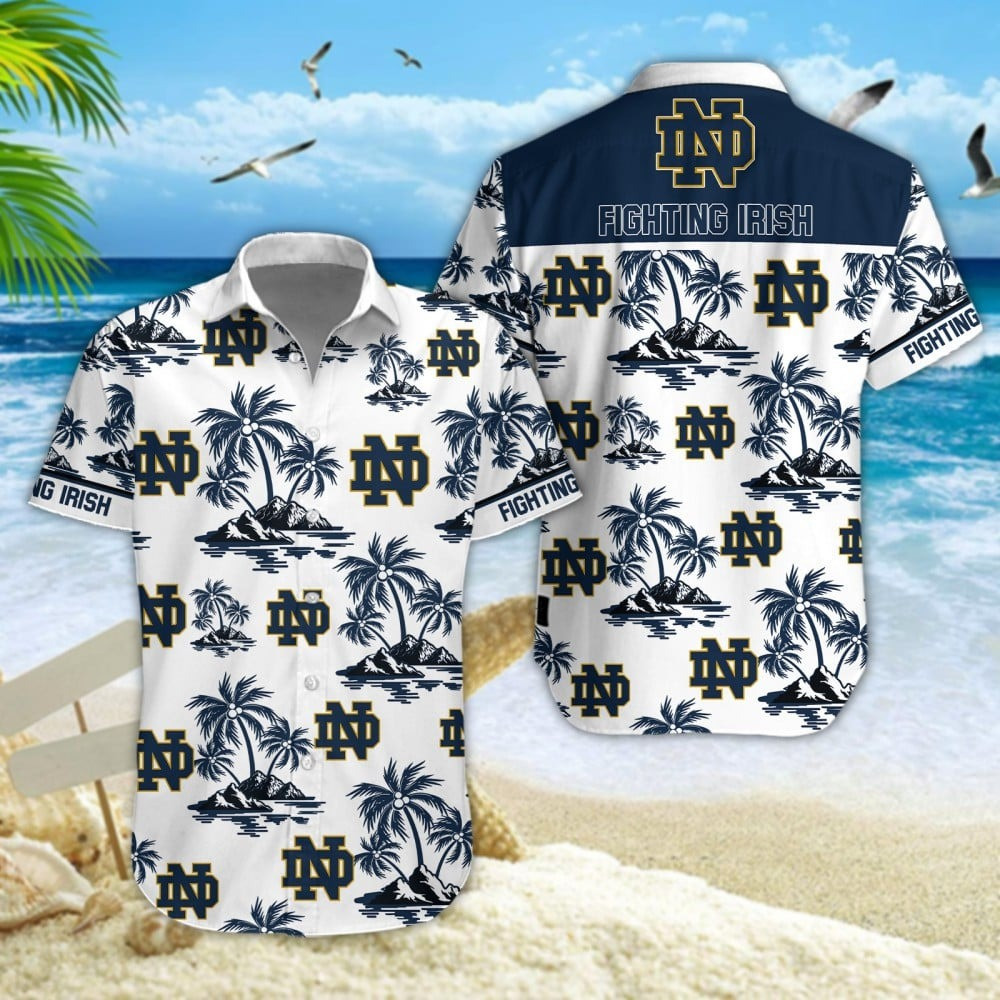 Notre Dame Fighting Irish Football Hawaiian Tropical Game Day Apparel Fathers Day Presents