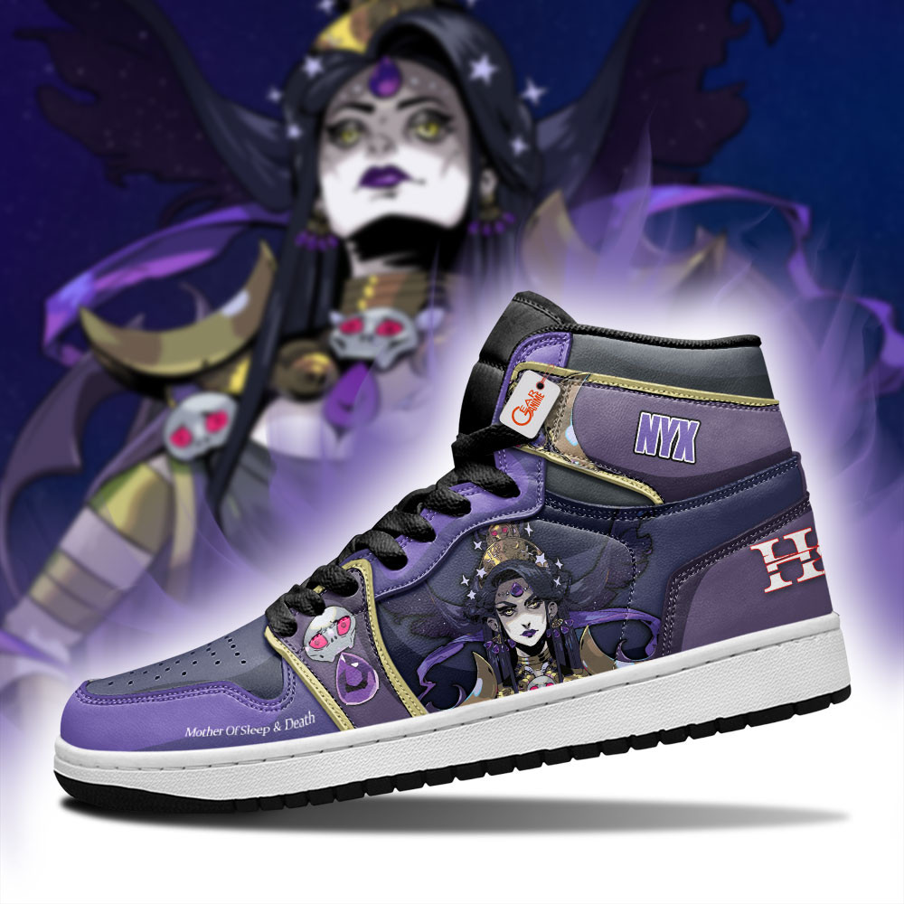 Nyx Mother Of Sleep & Death Custom Gaming High-Top Leather Sneakers Games Hades Custom Name