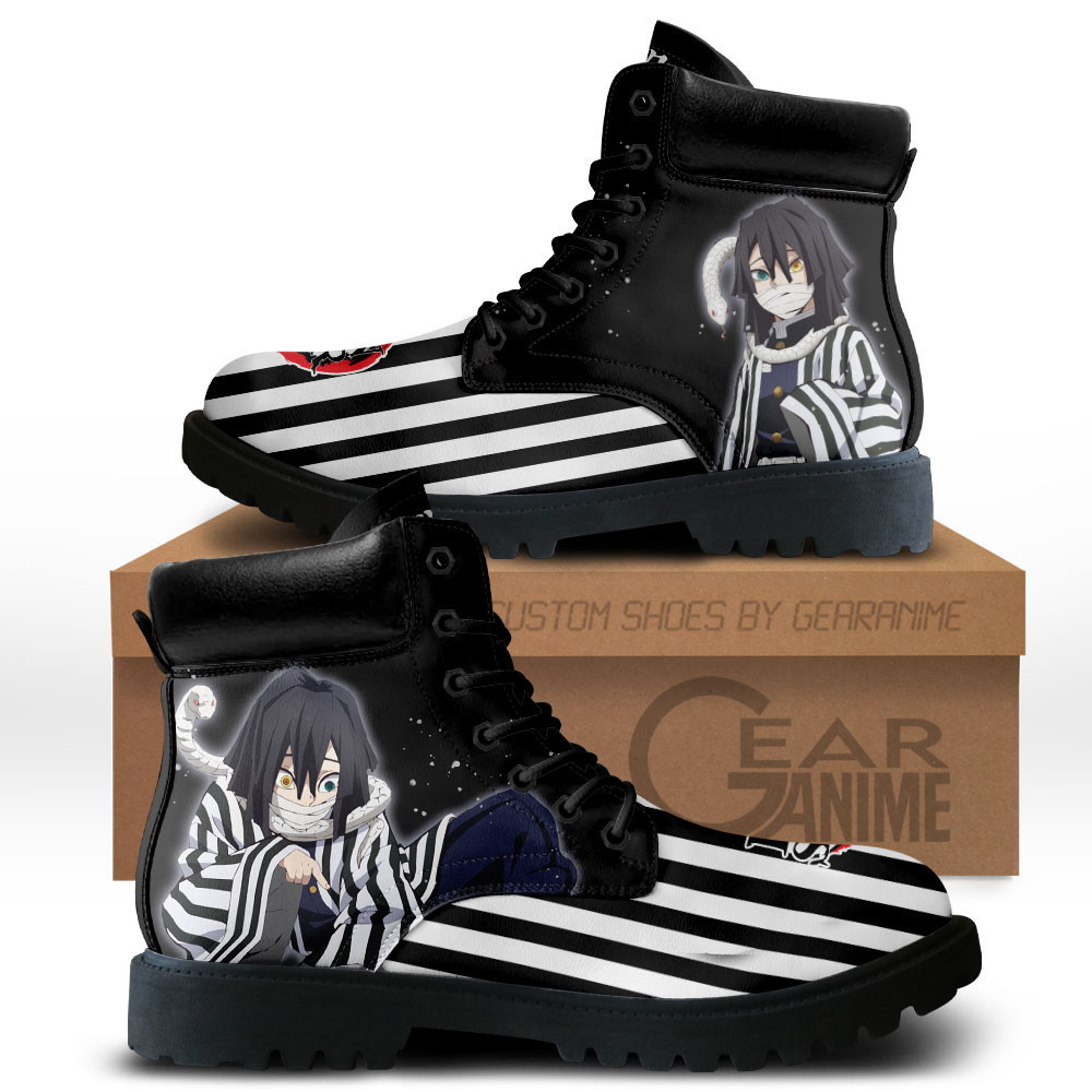 Obanai Iguro Custom Anime Combat Boots MV0512