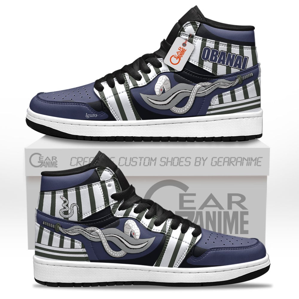 Obanai Iguro High-Top Leather Sneakers Custom Name