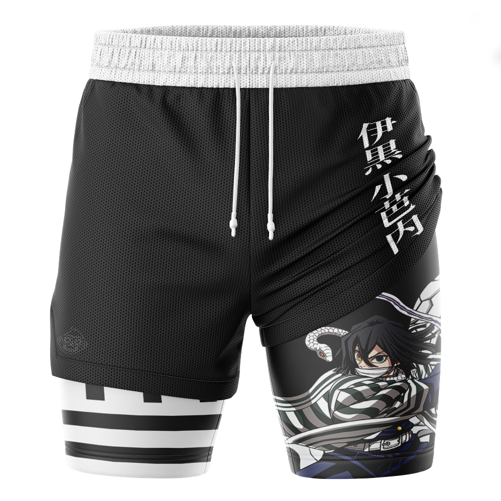 Obanai Iguro Snake Demon Slayer 2-in-1 Performance Shorts