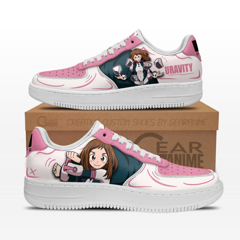 Ochaco Uraraka Custom Anime Low-Top Leather Sneakers