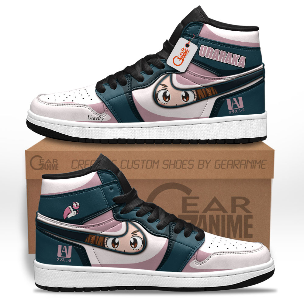 Ochaco Uraraka High-Top Leather Sneakers Custom Name