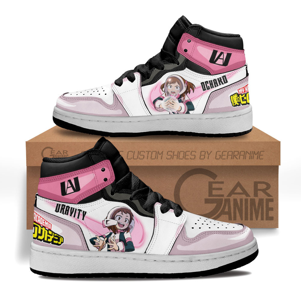 Ochako Custom Anime Kids High-Top Leather Sneakers