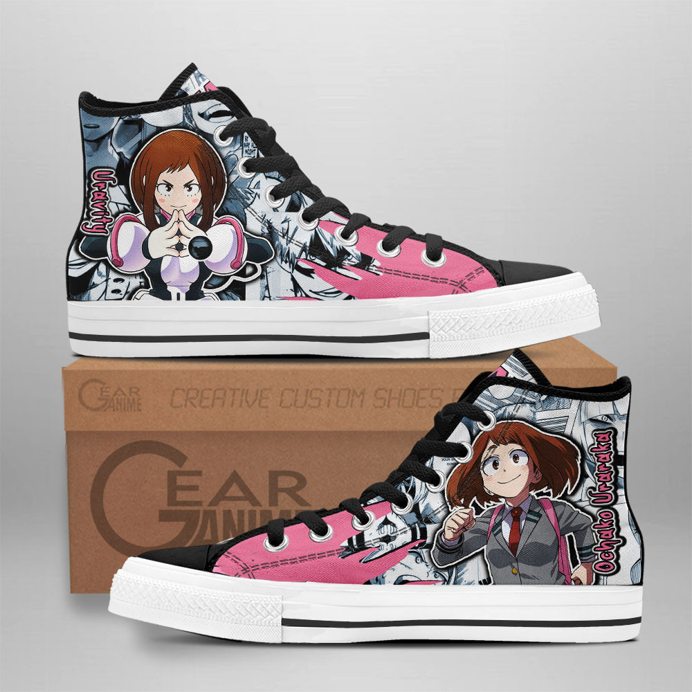 Ochako Uraraka Custom Anime High-Top Canvas Shoes NTT291