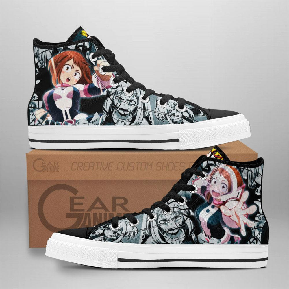 Ochako Uraraka Custom Anime High-Top Canvas Shoes TT2708