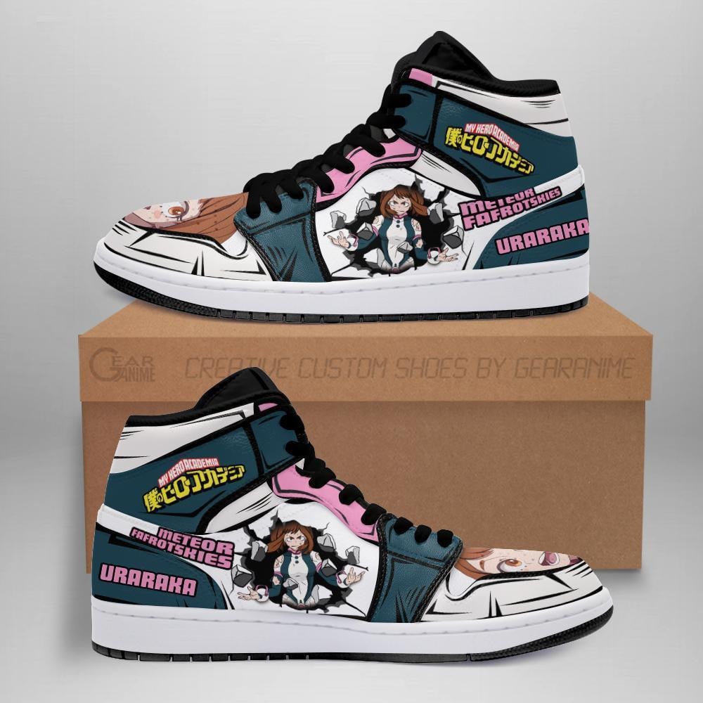Ochako Uraraka Custom Anime High-Top Leather Sneakers