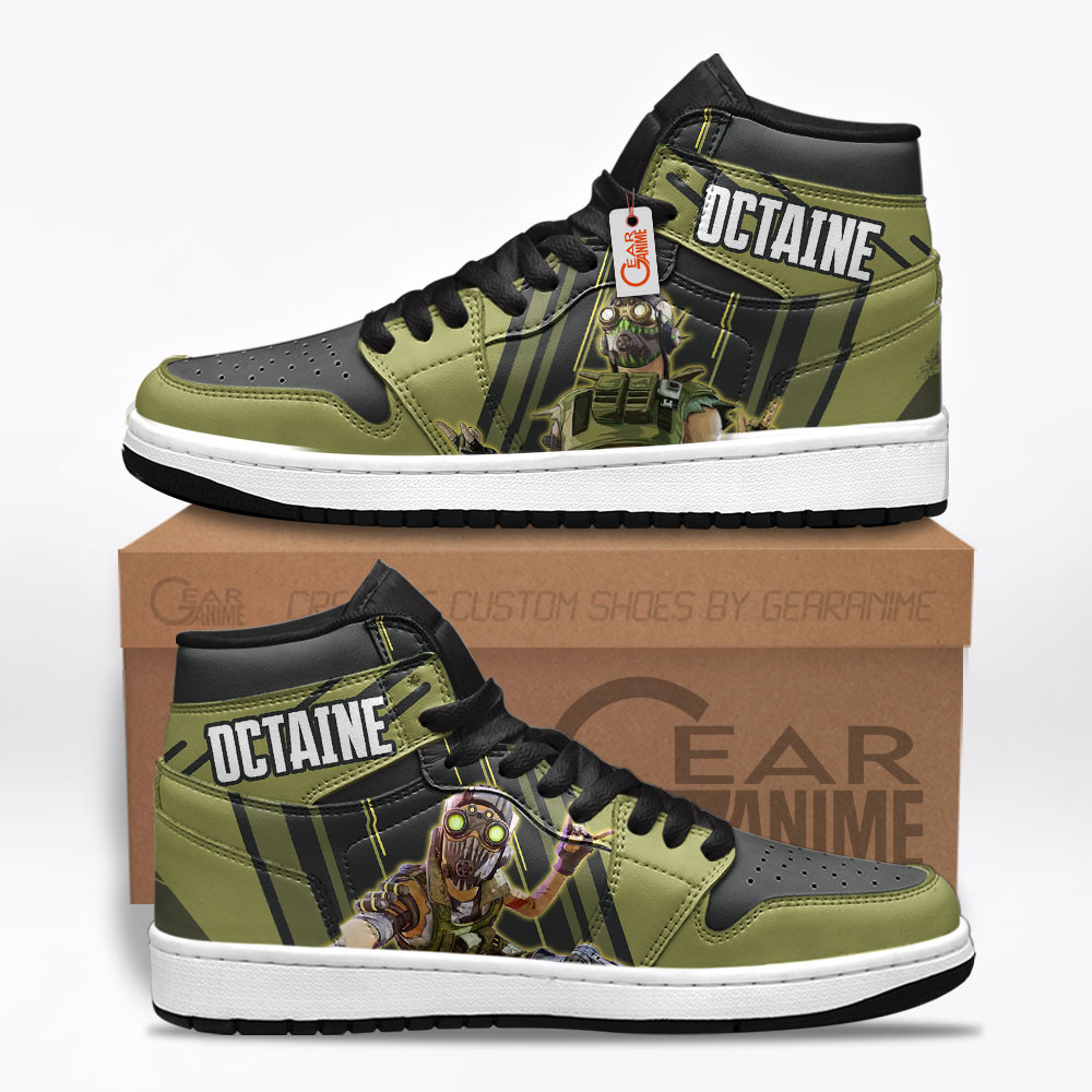 Octane Custom Gaming High-Top Leather Sneakers Game Apex Legends Shoes