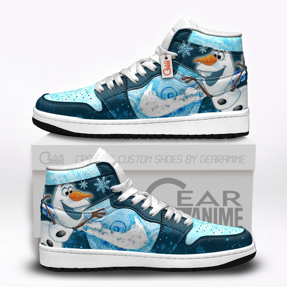 Olaf Custom Movie High-Top Leather Sneakers