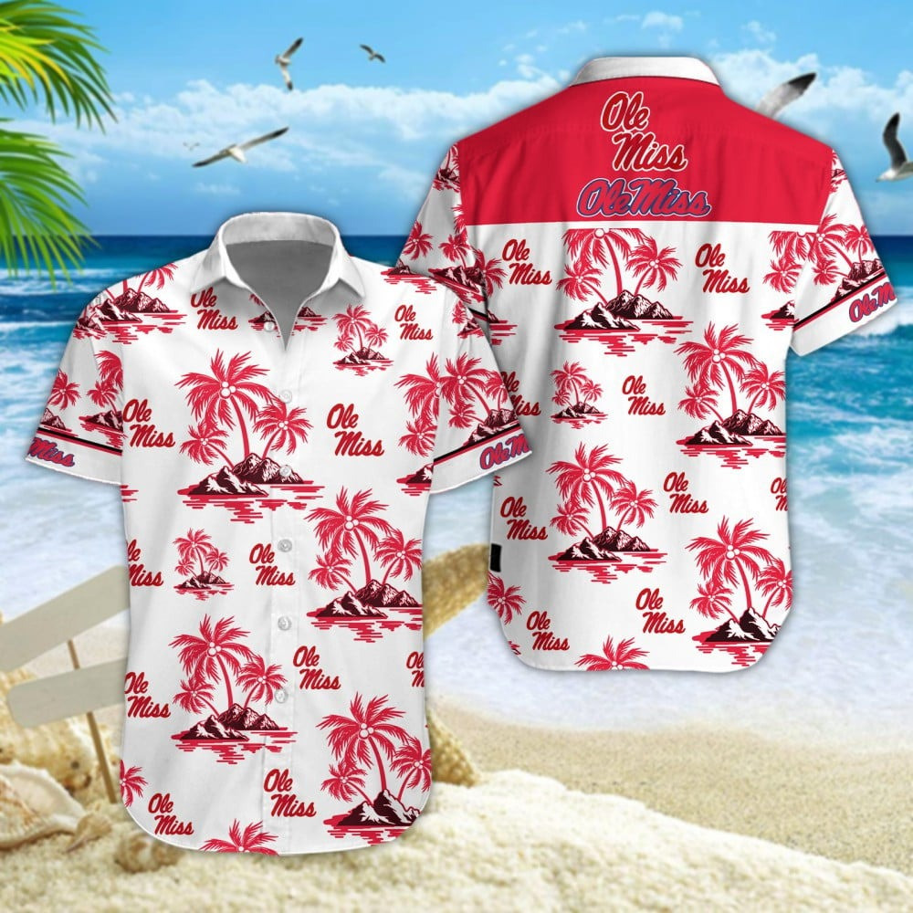 Ole Miss Rebels Football Hawaiian Tropical Game Day Apparel Gift For NCAA Fans