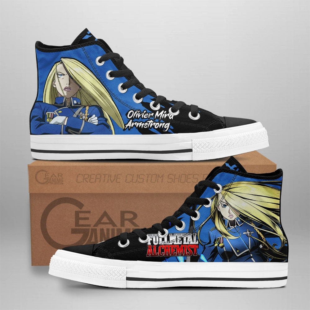 Olivier Mira Armstrong Custom Anime High-Top Canvas Shoes